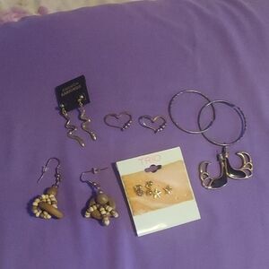 Gold and Silver Earring Set. (3)